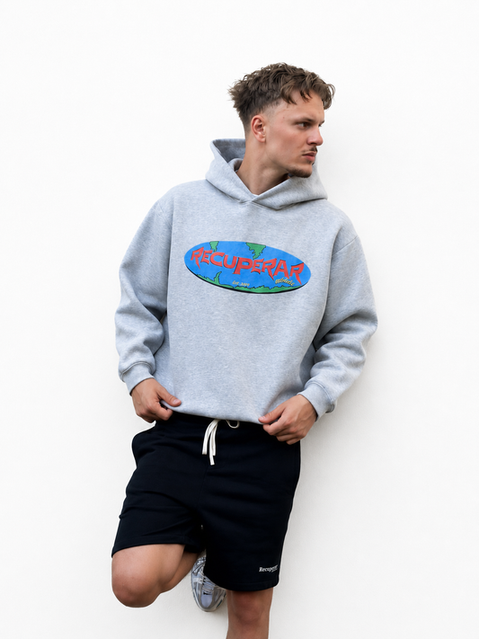 'WORLDWIDE’ Fleeced Boxy Hoodie
