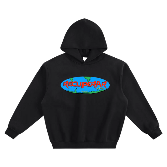 'WORLDWIDE’ Fleeced Boxy Hoodie