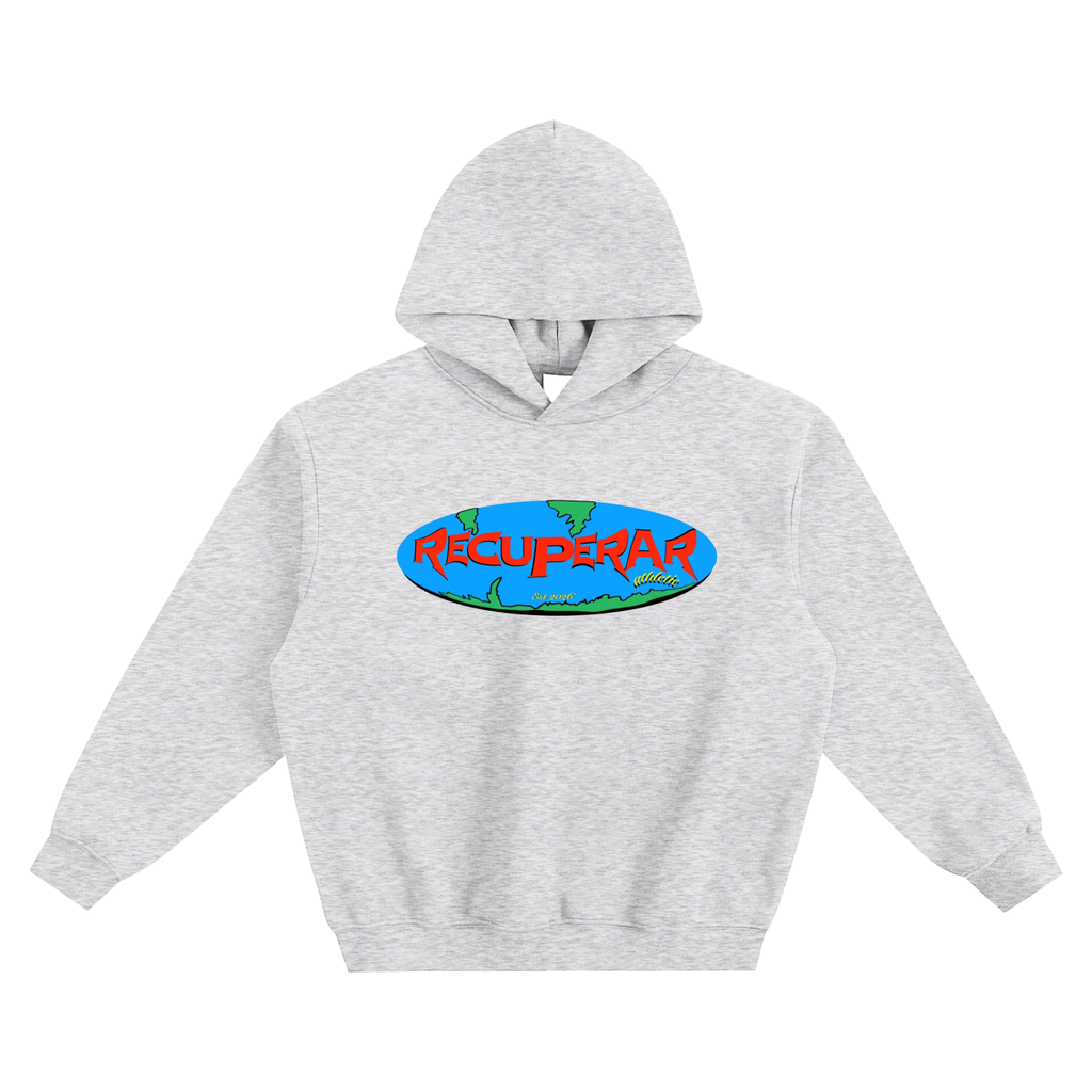 'WORLDWIDE’ Fleeced Boxy Hoodie