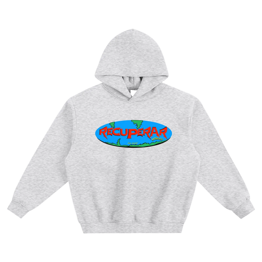 'WORLDWIDE’ Fleeced Boxy Hoodie
